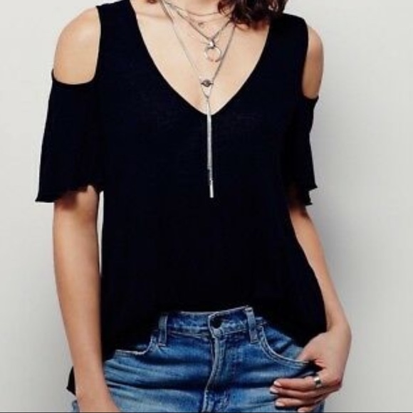 Free People Cold Shoulder Top - Picture 3 of 4